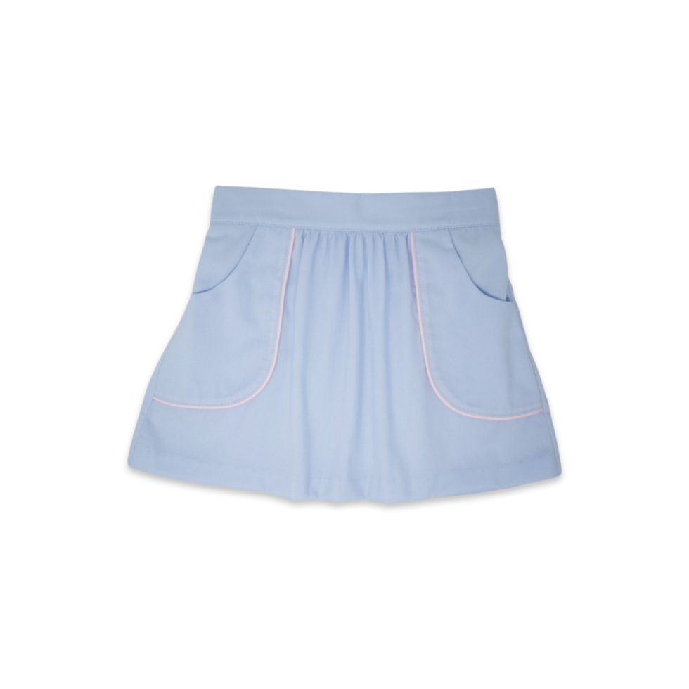 Isabella Skirt Blue with Pink Trim