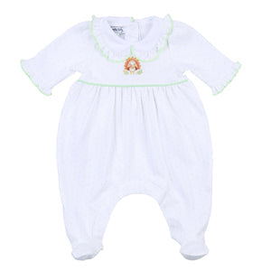 Giving Thanks Embroidered Collared Footie