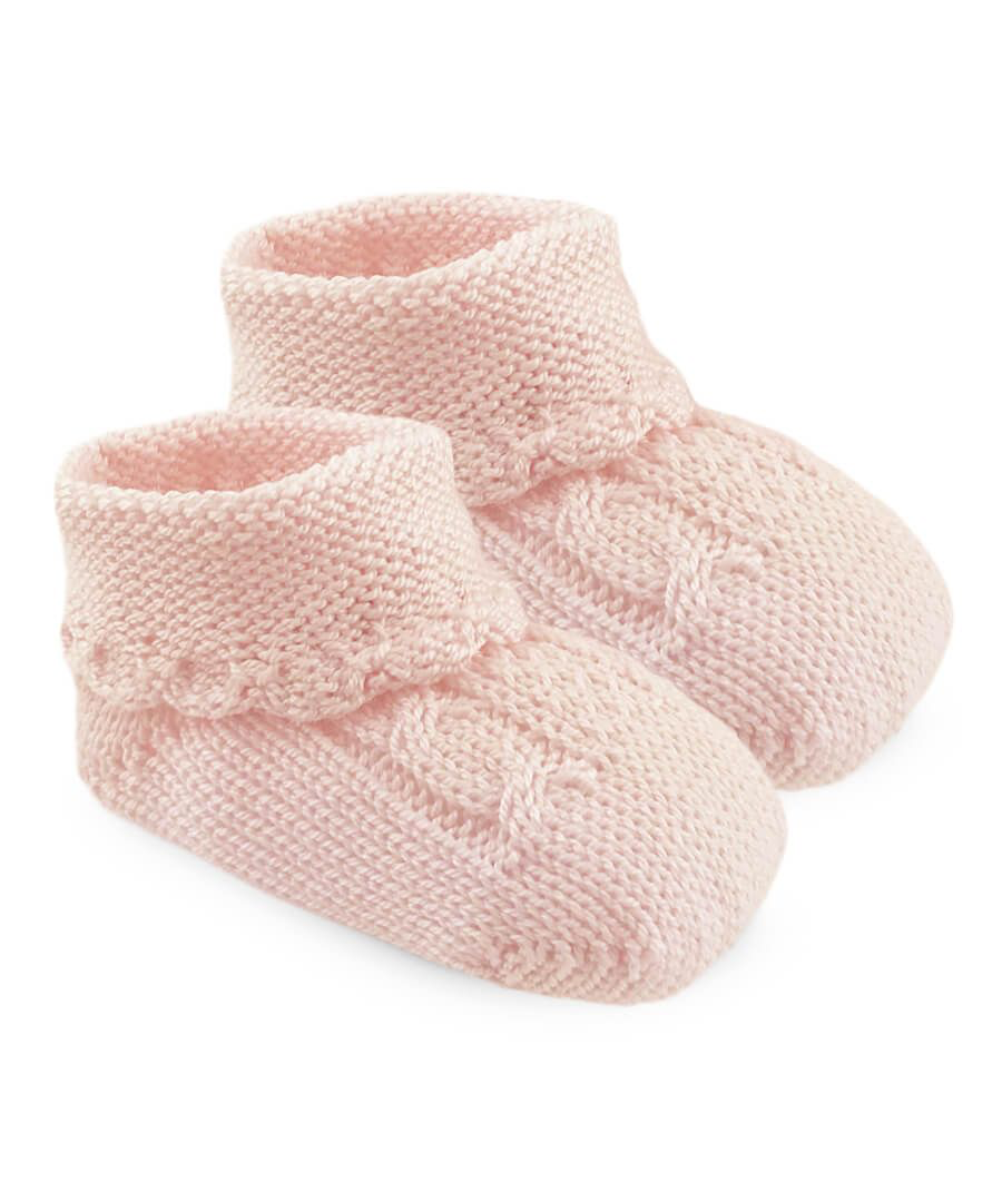 Cable Knit Baby Booties