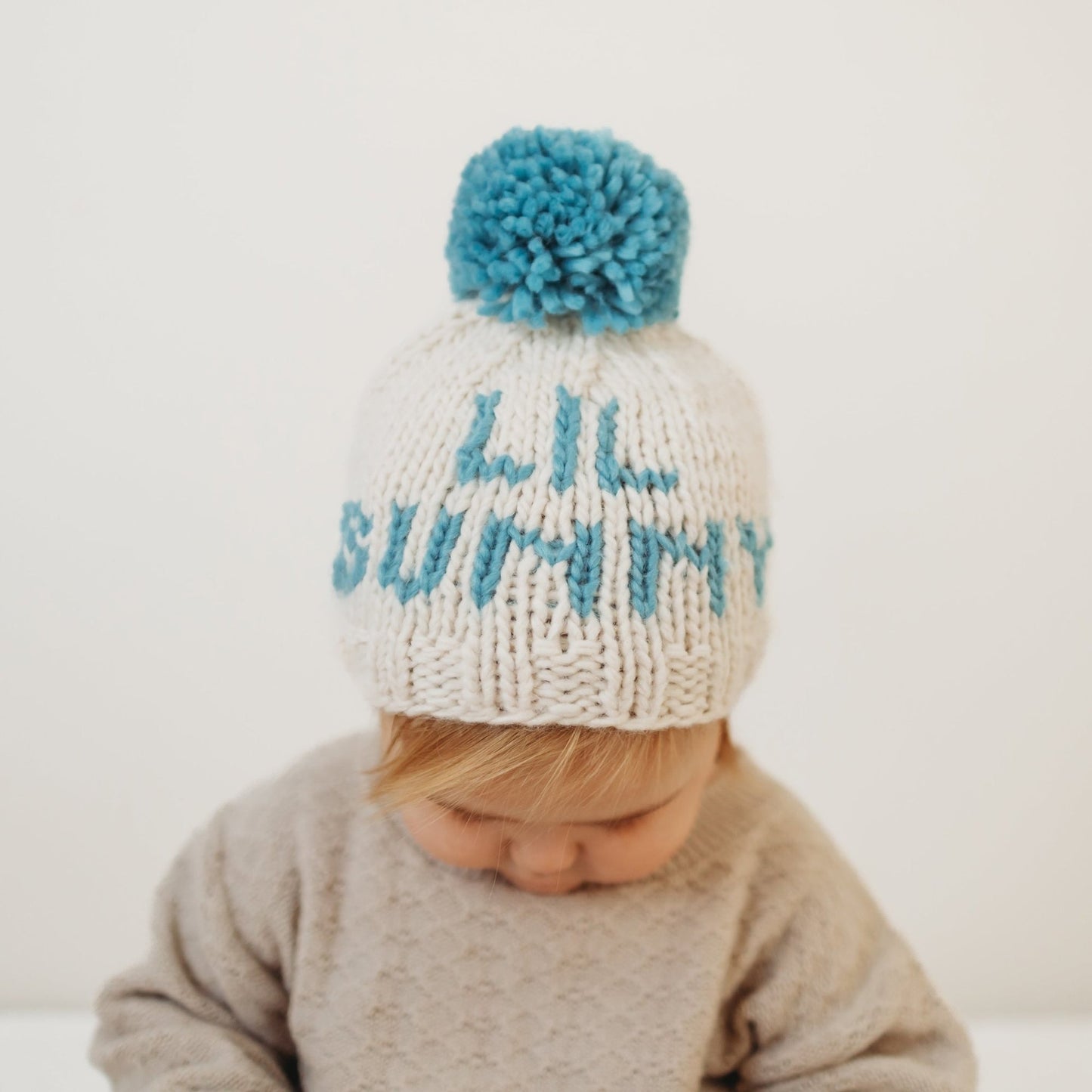 Lil Bunny Blue Letters Beanie Hat