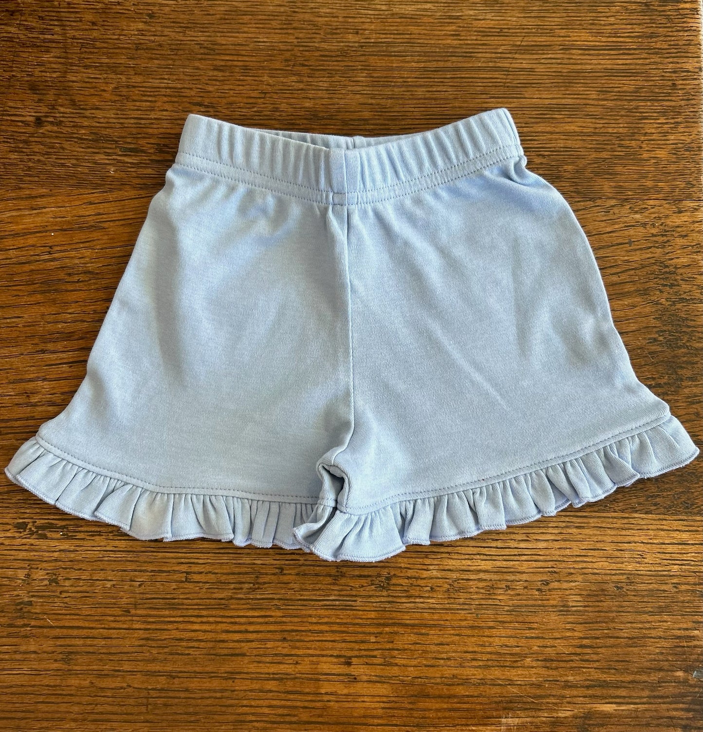 Interlock Ruffle Shorts - Light Blue