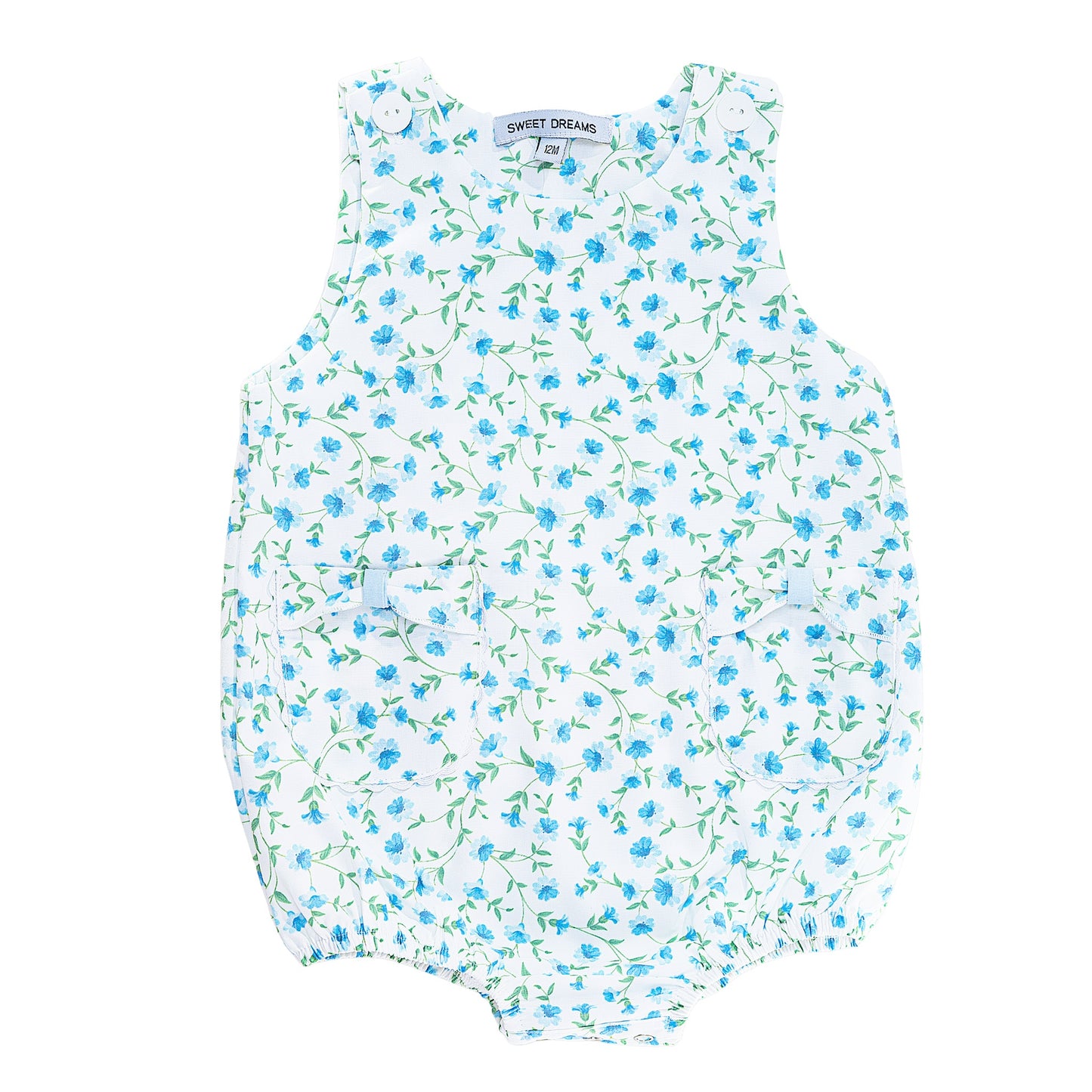 Glory Blue Floral Print Bubble