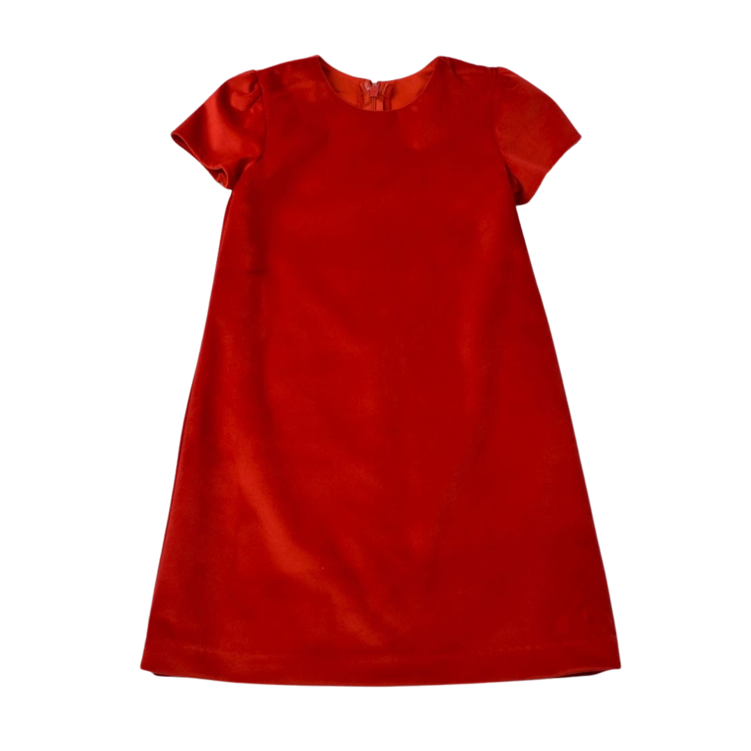 Red Velvet A-line Dress