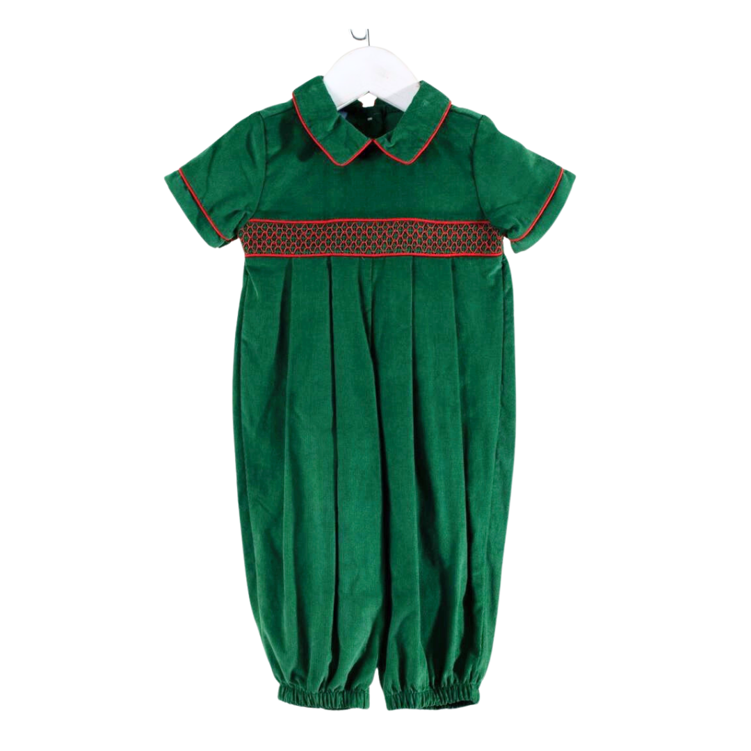 Smocked Christmas Henry Romper