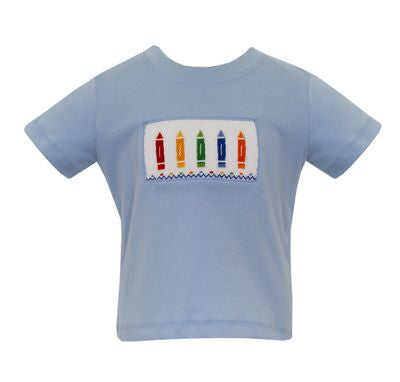 Boys Smocked Crayon Top