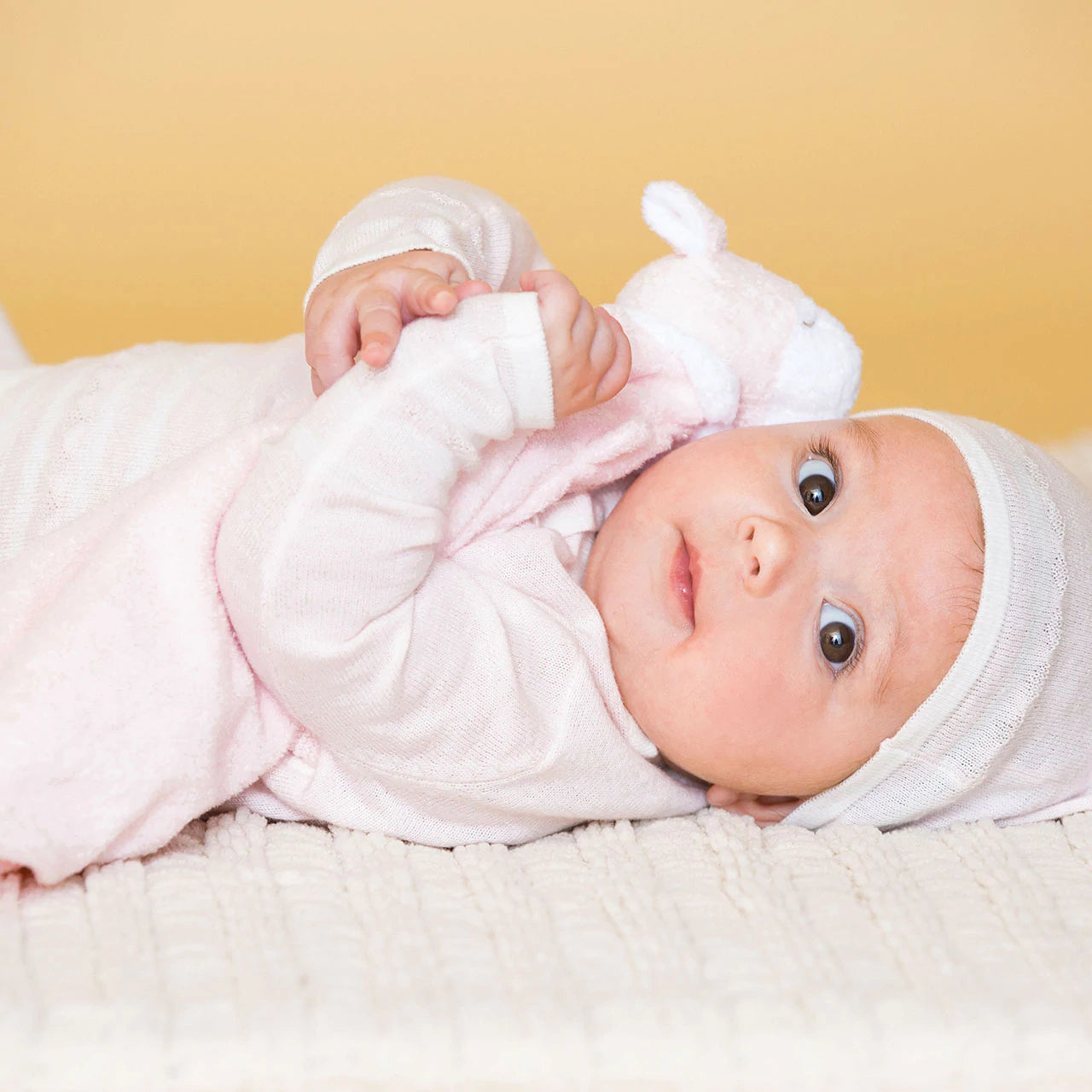 Pink Lamb Lovey Blankie