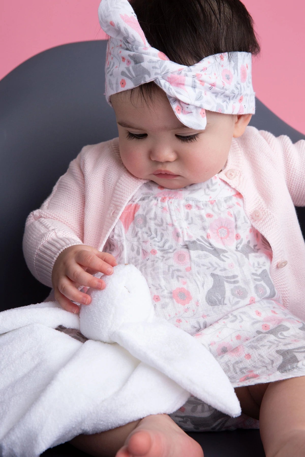 White Bunny Lovey Blankie