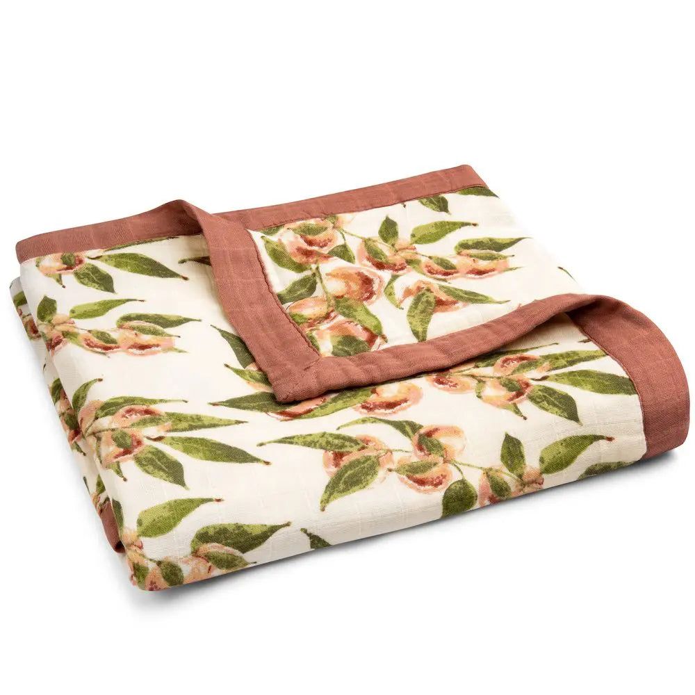 Peaches Big Lovey Three-Layer Muslin Blanket