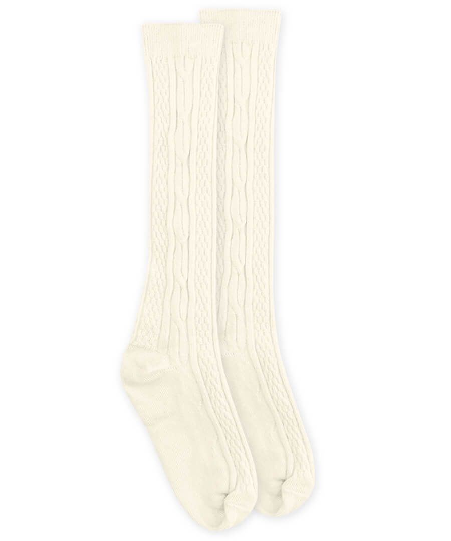 Cable Knit Knee High Socks