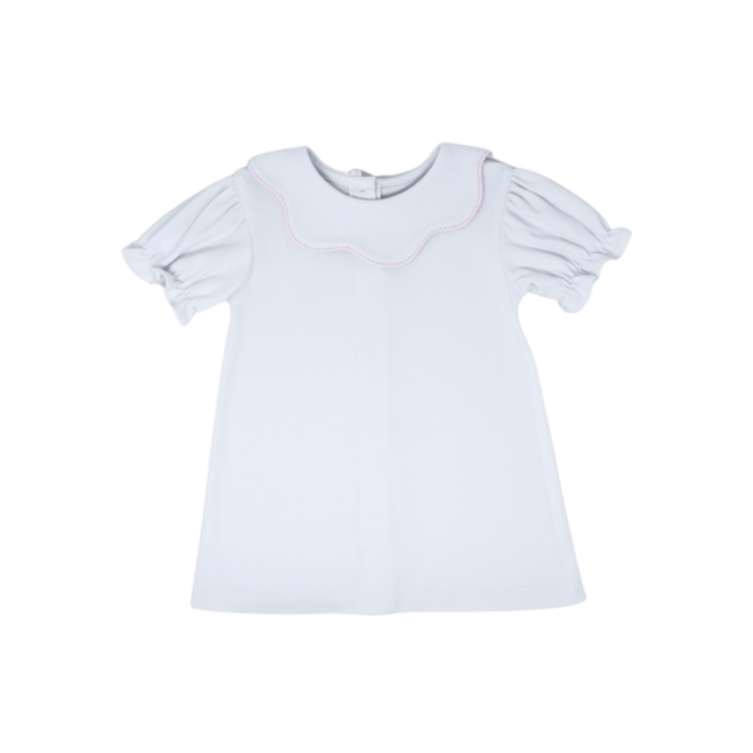 Scarlett Scallop Collar Short Sleeve Top