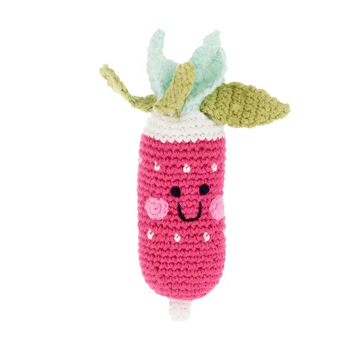 Radish Knitted Rattle