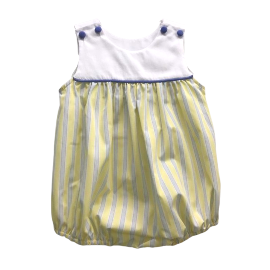 Blue and Yellow Striped Girls Bubble