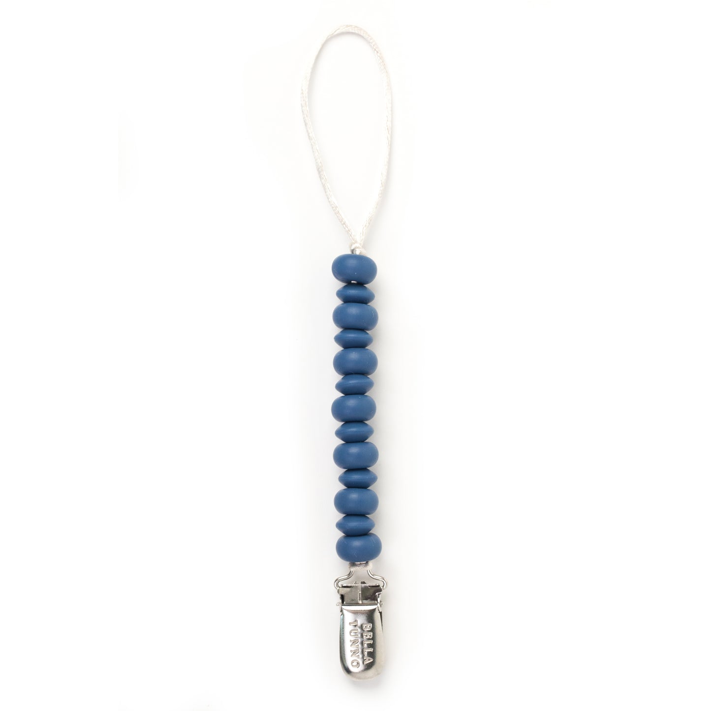 Navy Beaded Pacifier Clip