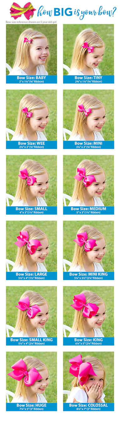 Yellow Grosgrain Scalloped Edge Girls Hair Bow