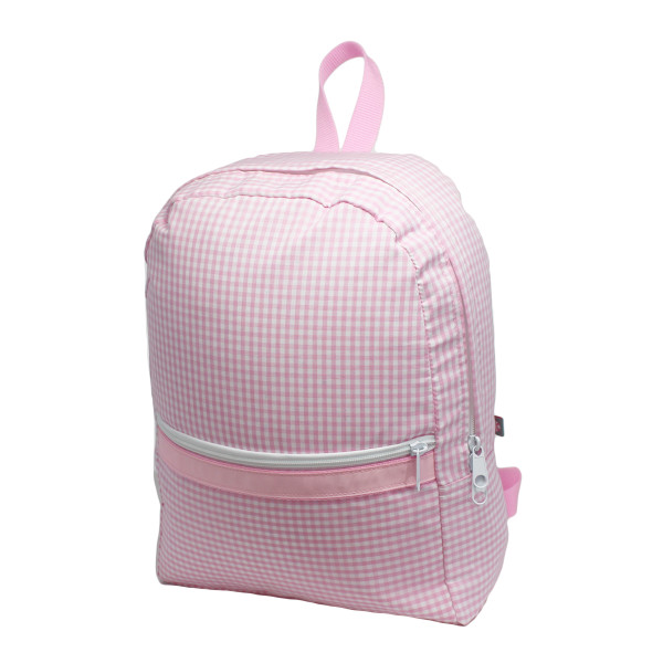 Gingham Medium Bookbag - Pink or Blue