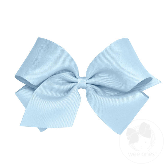 Millennium Blue Classic Grosgrain Girls Hair Bow