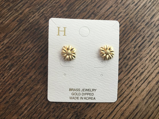 Textured Flower Earrings