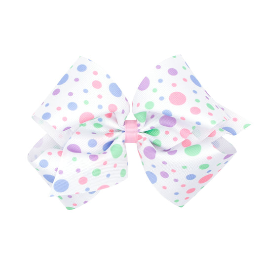 Spring Dots Grosgrain Bow