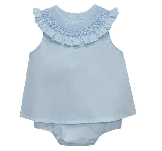 Blue Zadie Bluebell Bloomer Set