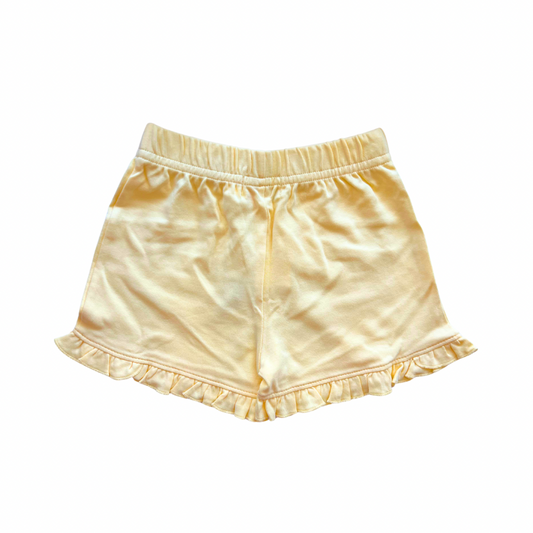 Interlock Ruffle Shorts- Pale Yellow