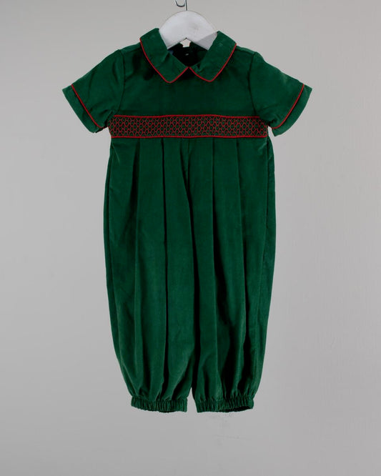 Smocked Christmas Henry Romper