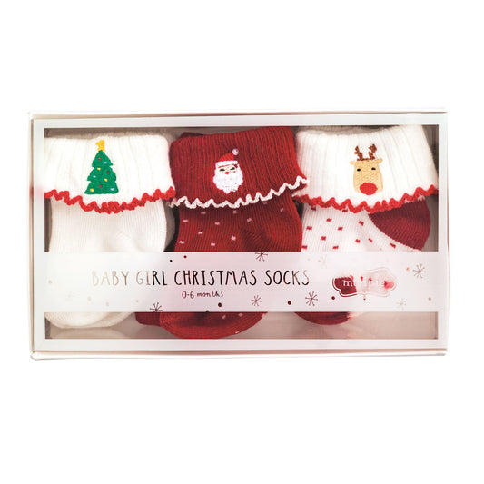 Girls Christmas Sock Set