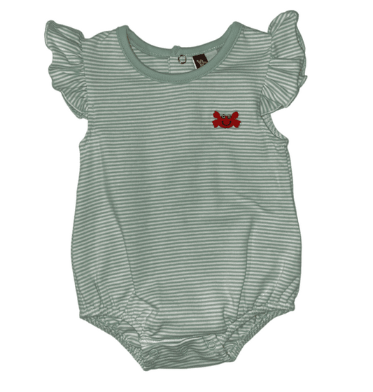 Girls Crab Embroidered Bubble
