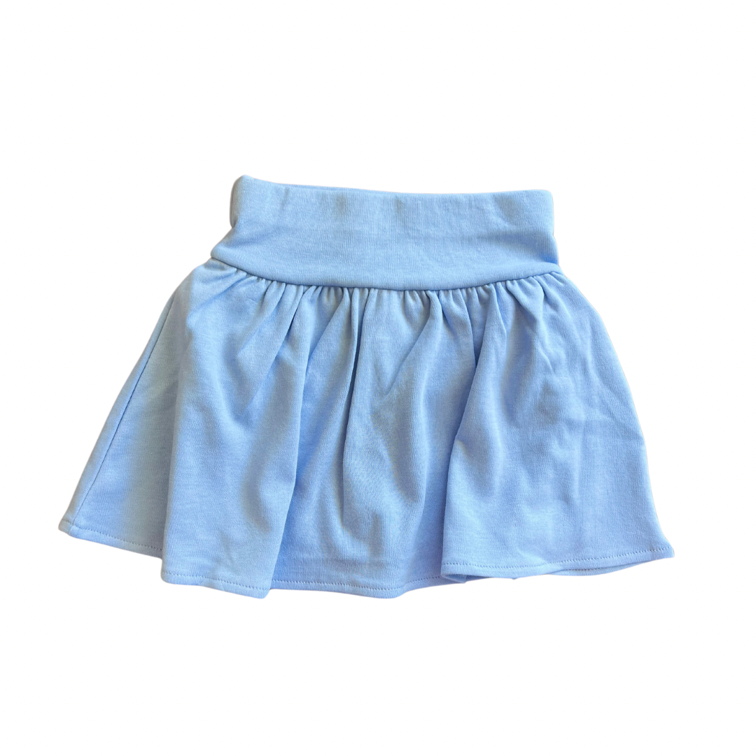 Interlock Solid Gathered Skort - Sky Blue