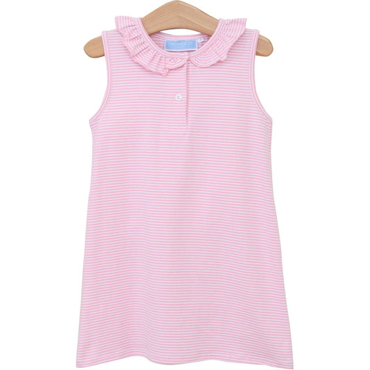 Nora Dress - Light Pink Stripes