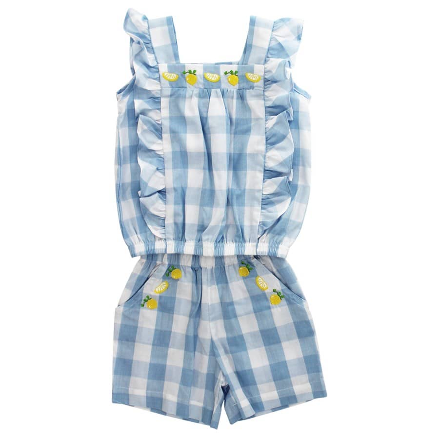 Girls Lemon Short Set