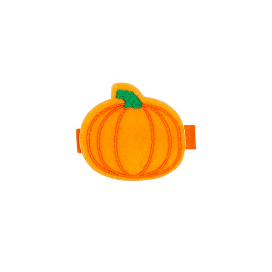Solid Pumpkin Ribbon Art Clip