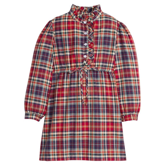 Middleburg Plaid Ruffled Shirt Dress