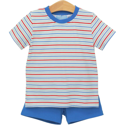 Patriotic Stripe Short Set