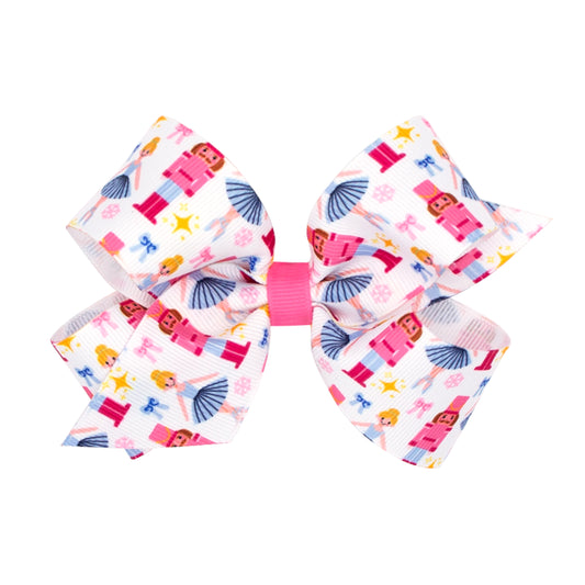 Nutcracker Bow (Pink Print)
