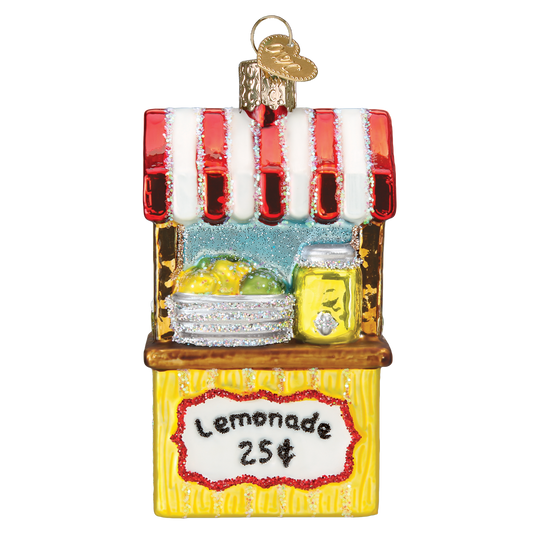Lemonade Stand Glass Ornament