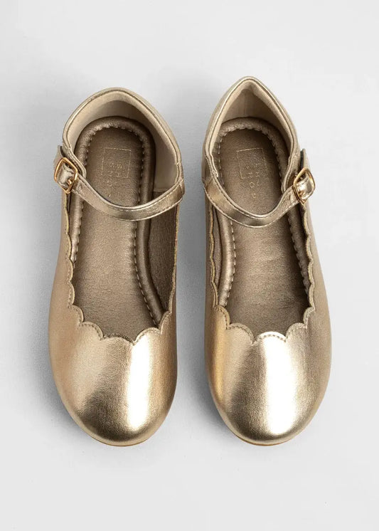 Agatha Mini Champagne Flats