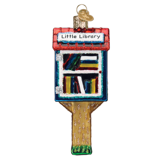 Little Library Glass Ornament