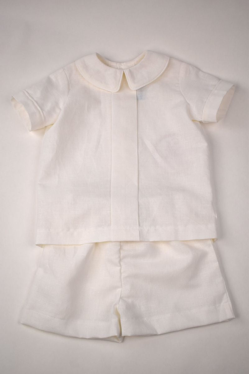 White Linen Short Set