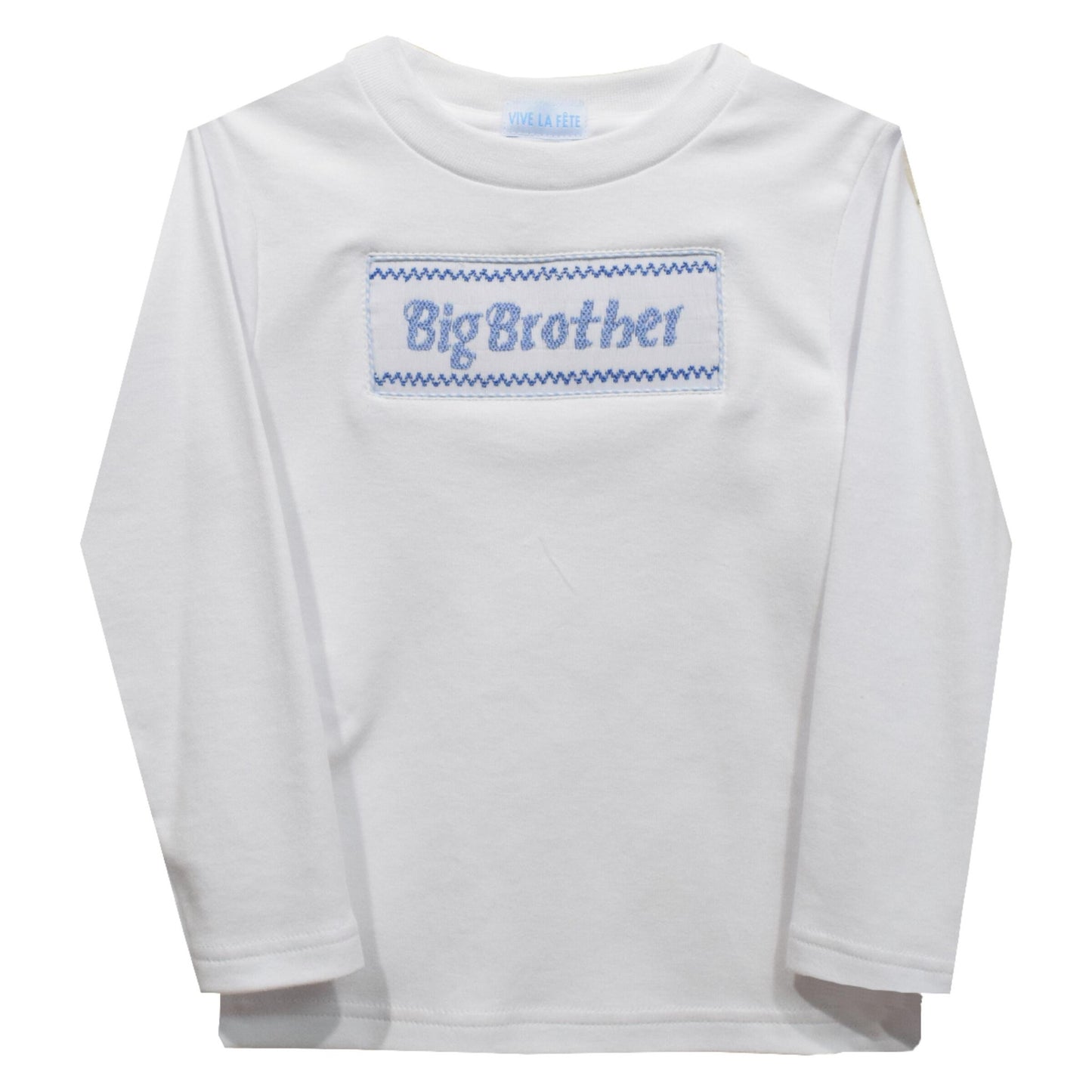 Big Brother Blue Smocked Long Sleeve Shirt