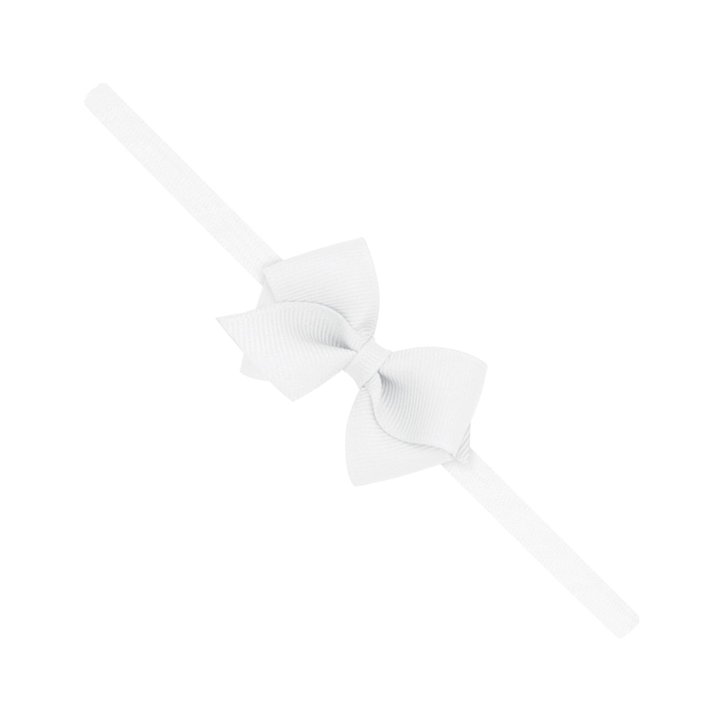 White Wee Skinny Band Bow
