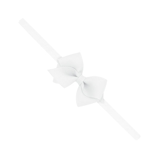 White Wee Skinny Band Bow