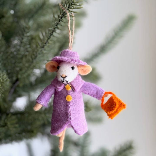 Queen Elizabeth Mouse Felt Ornament