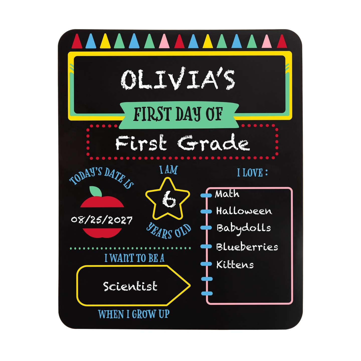 First & Last Day of School Chalkboard