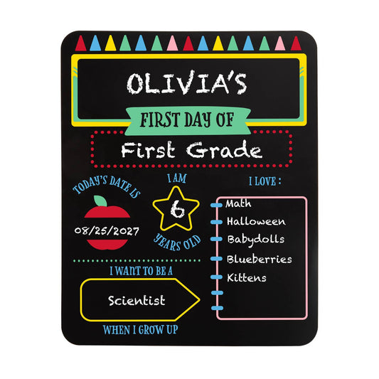 First & Last Day of School Chalkboard