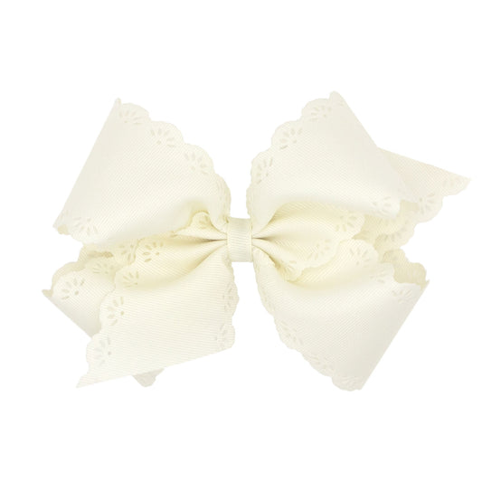 Antique White Eyelet Bow