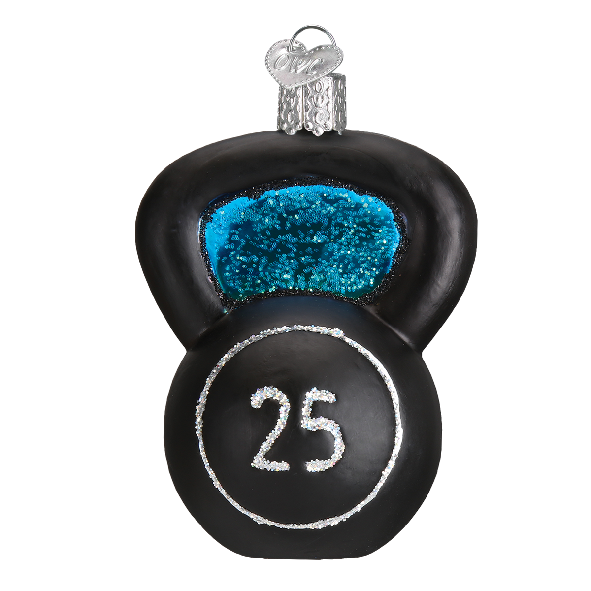 Kettlebell Glass Ornament