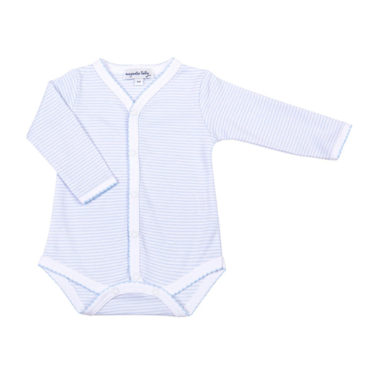 Blue Mini Stripes Longsleeve Bodysuit