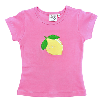 Pink Lemon Appliqué T-shirt