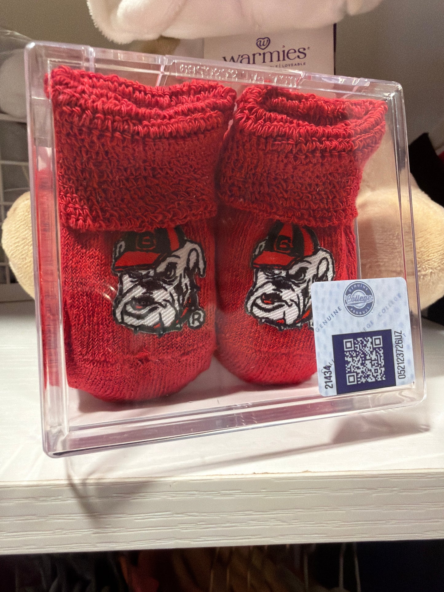 UGA Bulldog Baby Booties