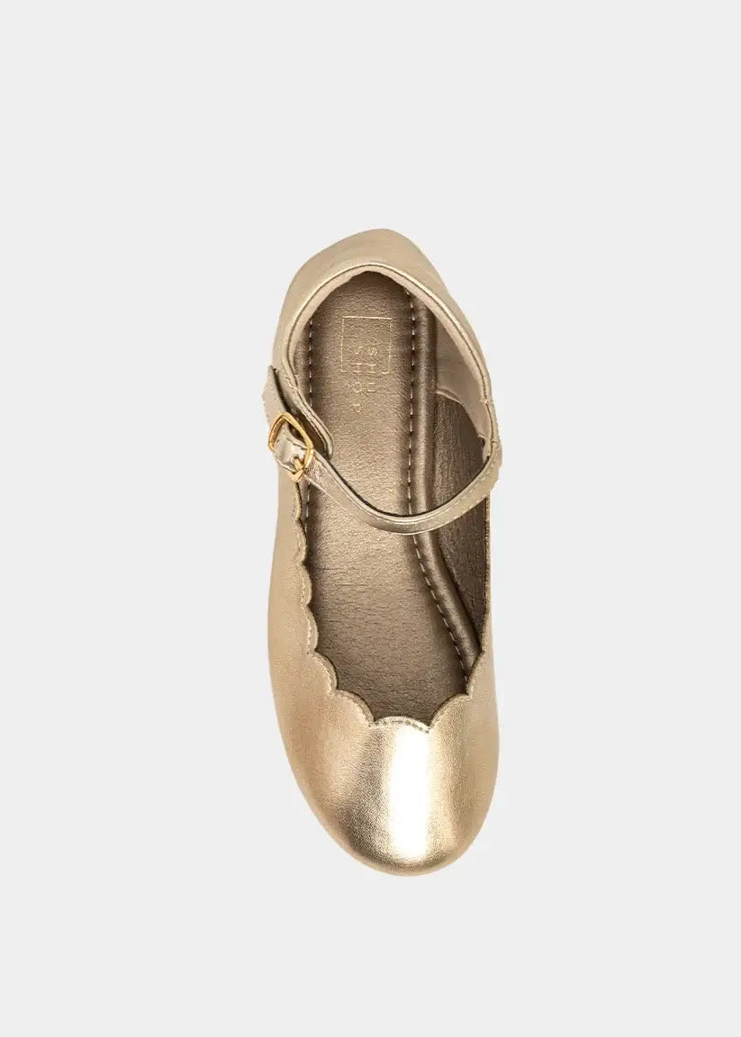 Agatha Mini Champagne Flats